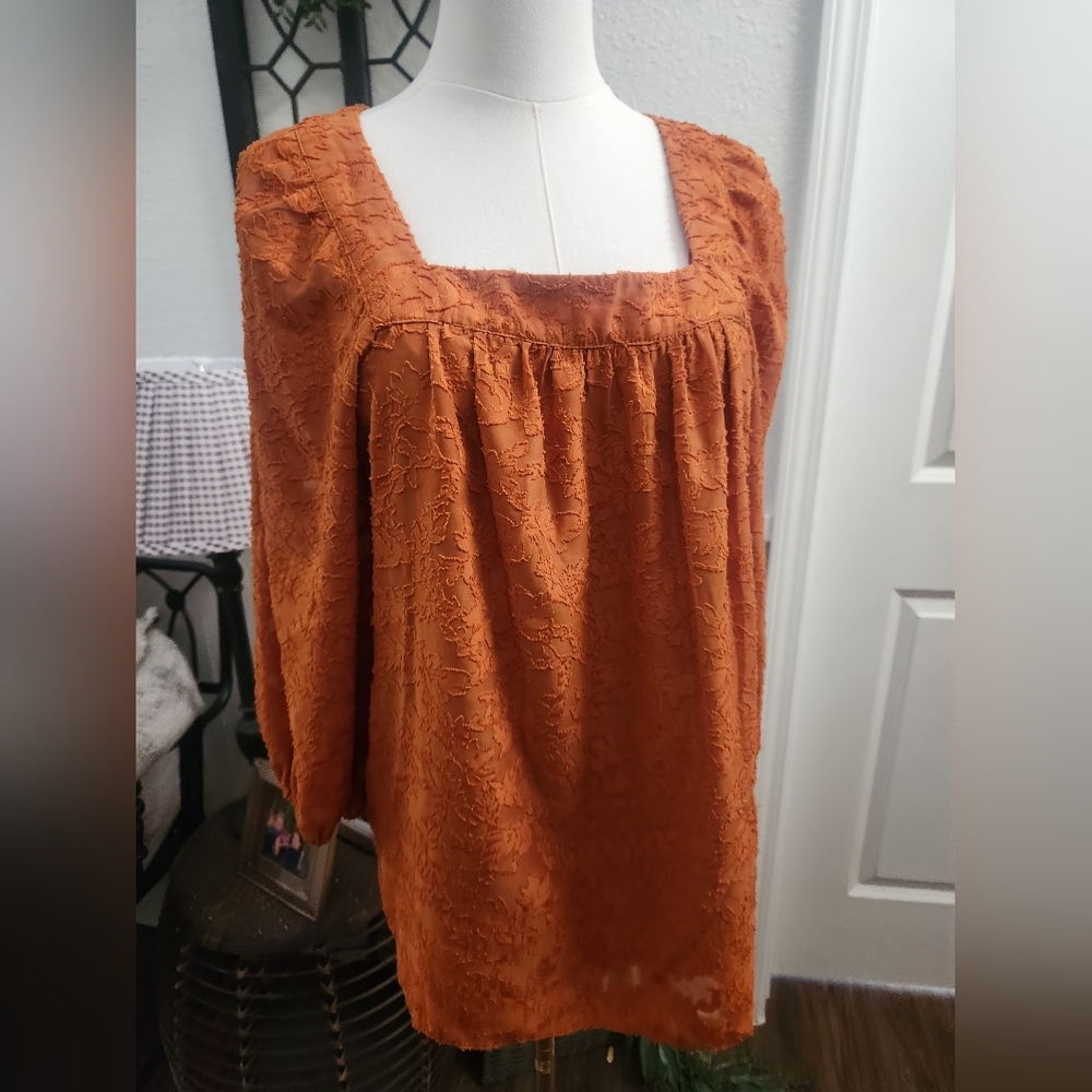 Elegant Orange Women's Top